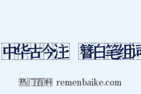 中华古今注·簪白笔组词是什么意思的图片